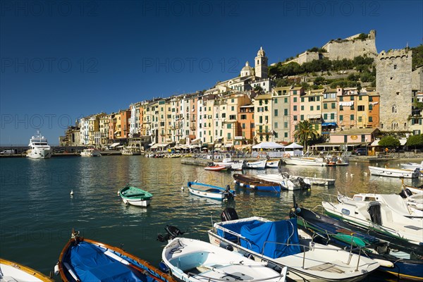 Colourful row of houses at the harbour