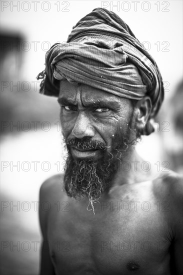 Portrait of a worker in a brickyard