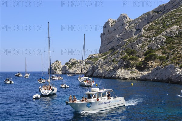 Excursion boats on the Mediterranean Sea, Marseille