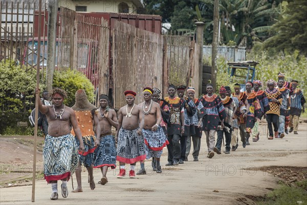 Procession of a secret male association