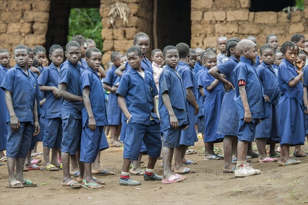 Schoolchildren in uniforms