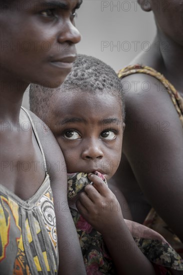 Pygmy woman and child