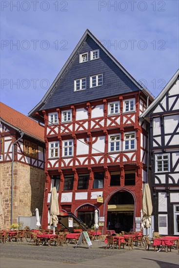 Historical half-timbered house at the market place