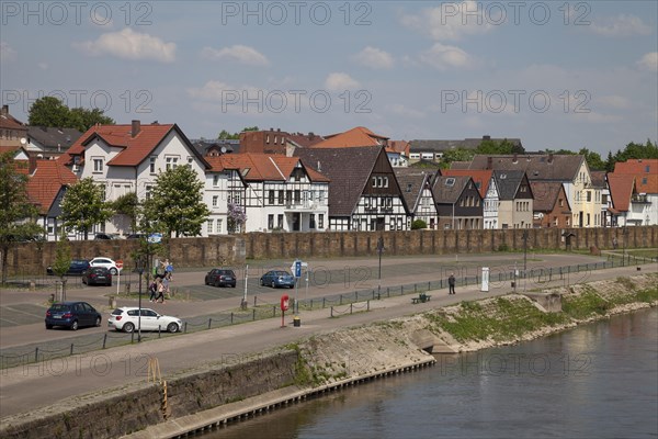 Fishing town with half-timbered houses