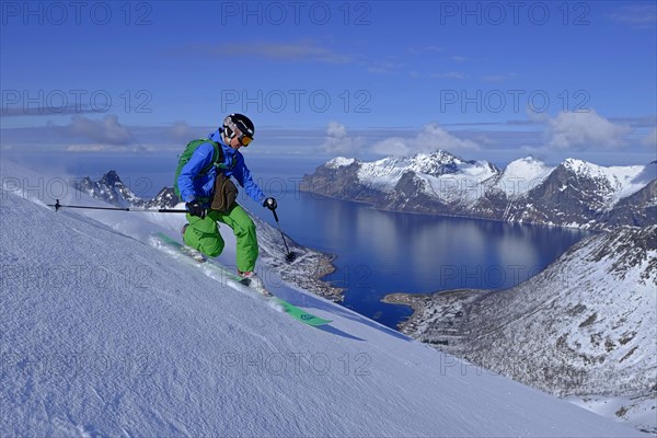 Woman skiing