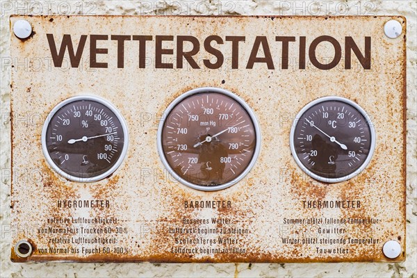 Weather station on mountain hut