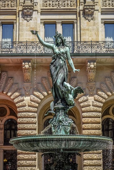 Hygieia fountain in the courtyard of the Hamburg City Hall