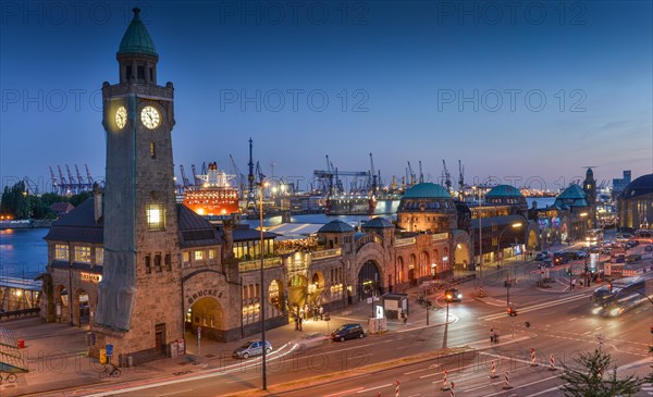 Clock tower and gauge tower at dusk