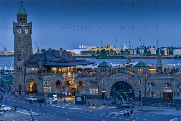 Clock tower and gauge tower at dusk