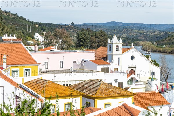 View over Alcoutim with Matriz de San Salvador Church