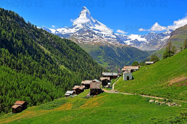 Hamlet Findeln with Matterhorn 4478m