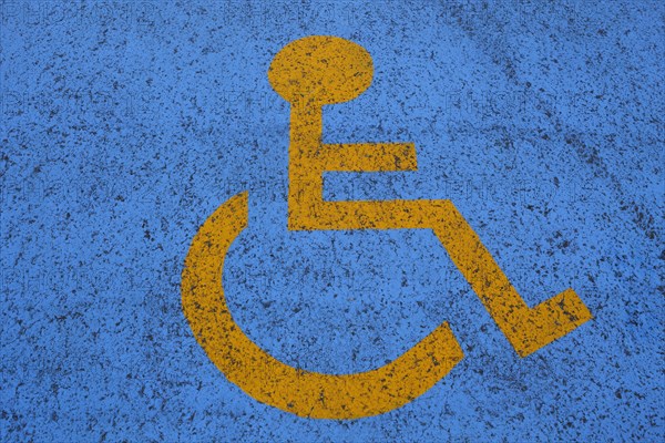 Pictogram of a parking space for disabled persons