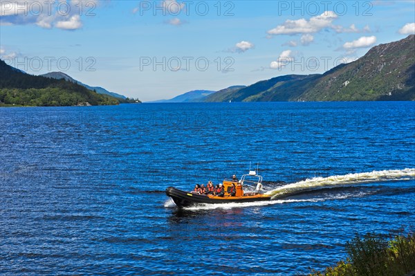 Motorboat on Loch Ness