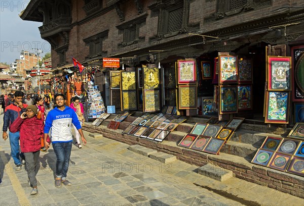 Souvenir shop for traditional Nepalese Thanka scroll pictures