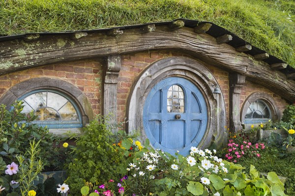 Hobbit Cave with Blue Door