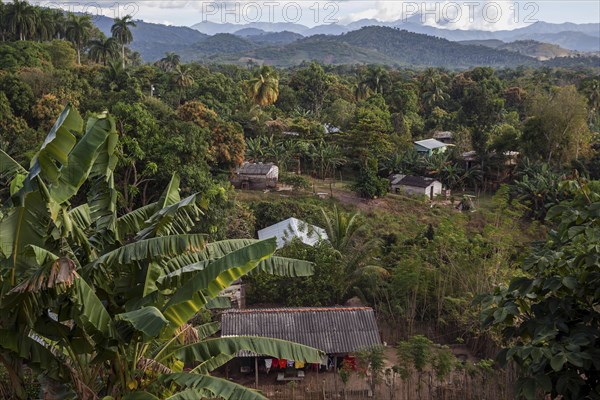 View of the mountainous landscape in the Sierra Maestra