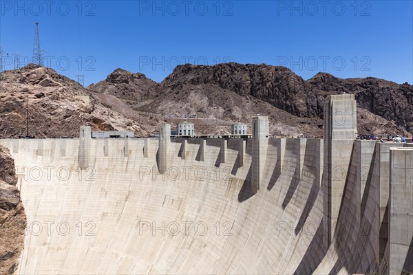 Dam wall of Hoover Dam