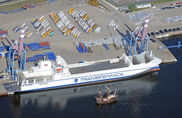 Cargo ship at the port