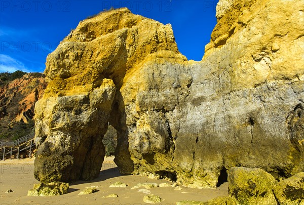 Ochre coloured rocks at Camilo Beach