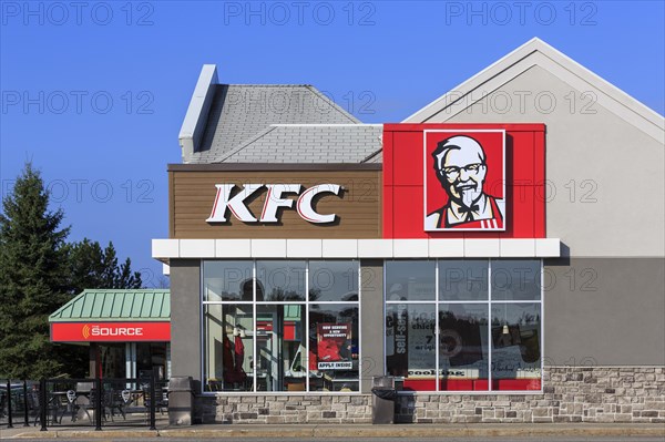 Kentucky Fried Chicken logo on fast food restaurant