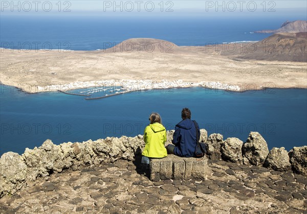 Tourists at Mirador del Rio