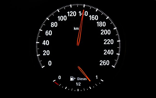 Speedometer with fuel gauge for diesel