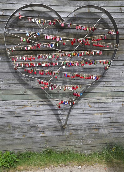Heart with love locks