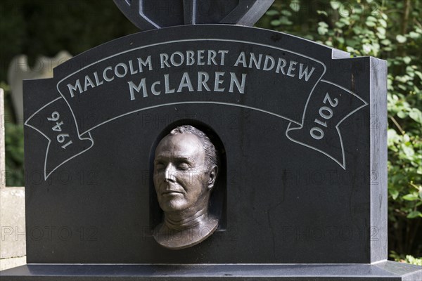 Grave of artist Malcolm McLaren