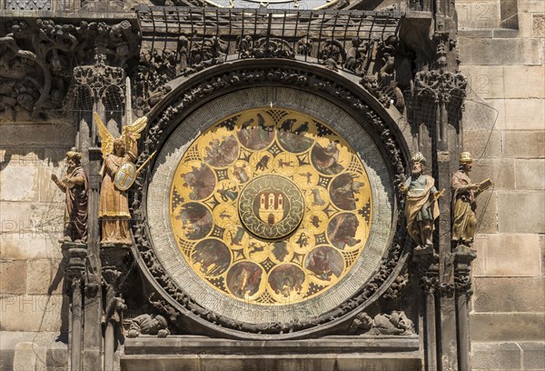 Calendar disc of the astronomical clock at the Old Town Hall