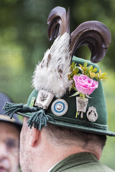 Green hat with brim