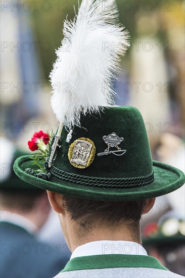 Green hat with brim