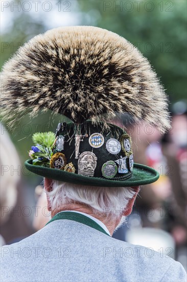 Green hat with brim