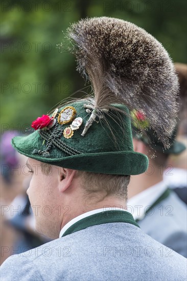 Green hat with brim