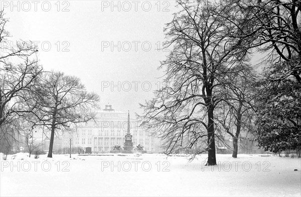 Karl-Marx-Platz today Augustusplatz in winter