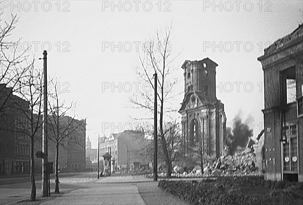 Blasting of the church nave of the Johanniskirche