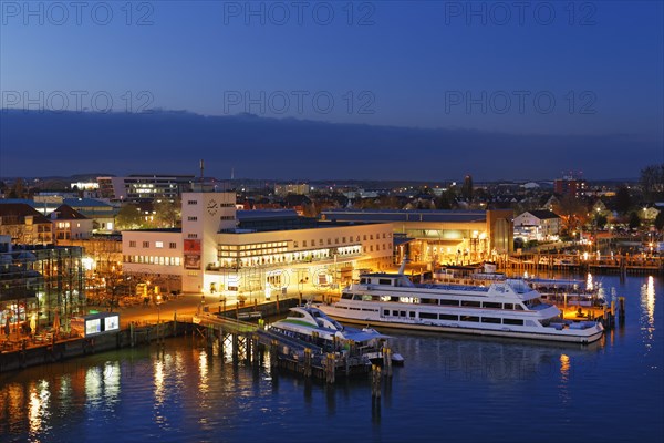 Port and Zeppelin Museum at dusk