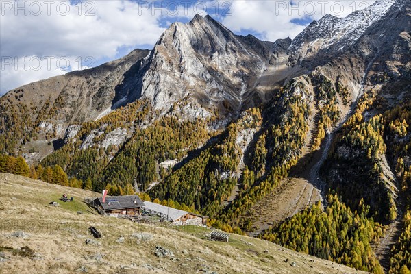 View during the climb to Saurussel in Laasertal above Laas in Vinschgau