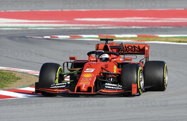 Racing car on racetrack