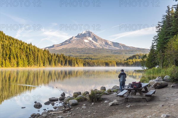 Angler at the lake