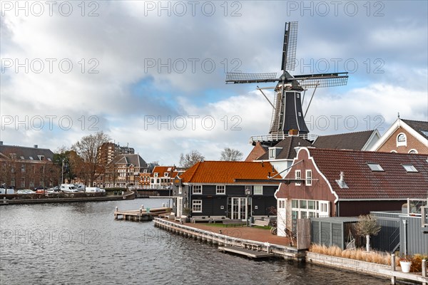 De Adriaan windmill on the river Spaarne