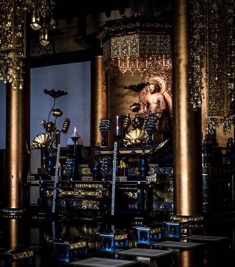 Golden Buddha Statue at Zojoji Temple