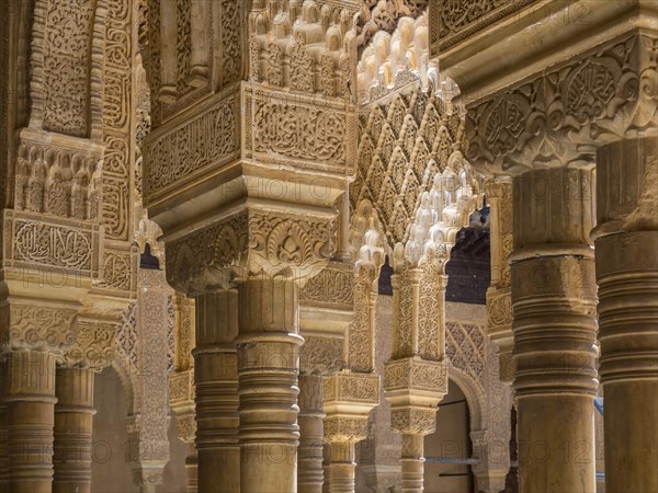 Moorish capitals and columns decorated with arabesques