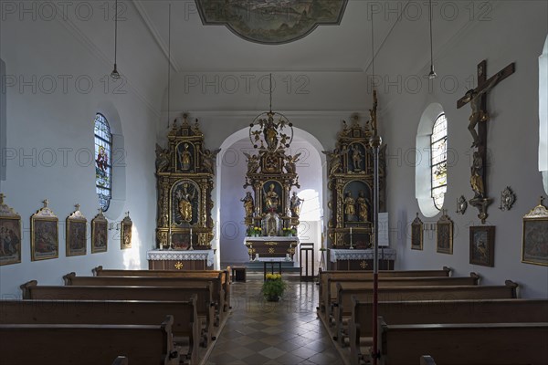 Church room with altar of the parish St. Martin