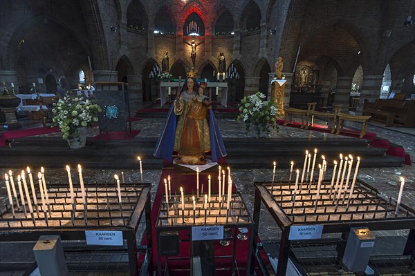 Altar of Mary with sacrificial candles