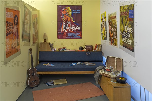 Youth room with film posters of the 1960s