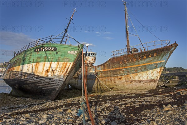 Shipwrecks of old fishing boats