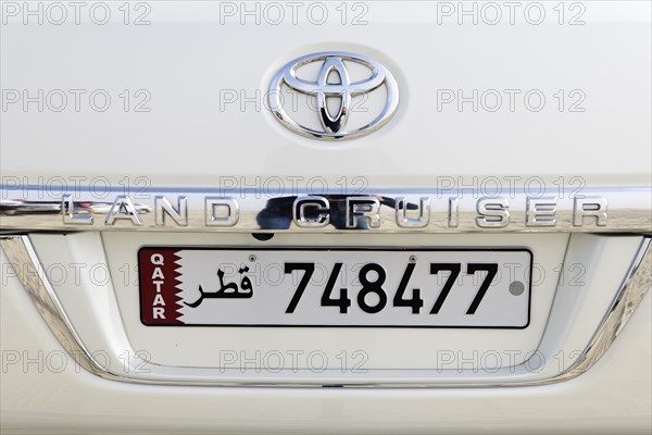 Toyota Landcruiser with arabic registration plate of Qatar