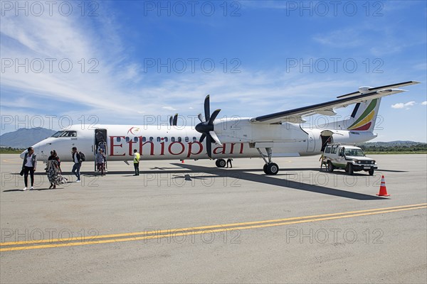 Passenger aircraft at airport