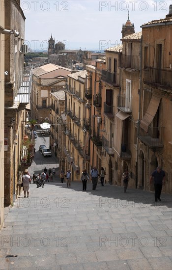 Long stairway from the upper town to the lower town