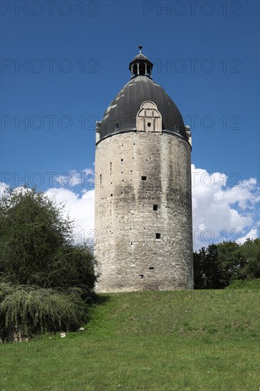 Round tower and meadow